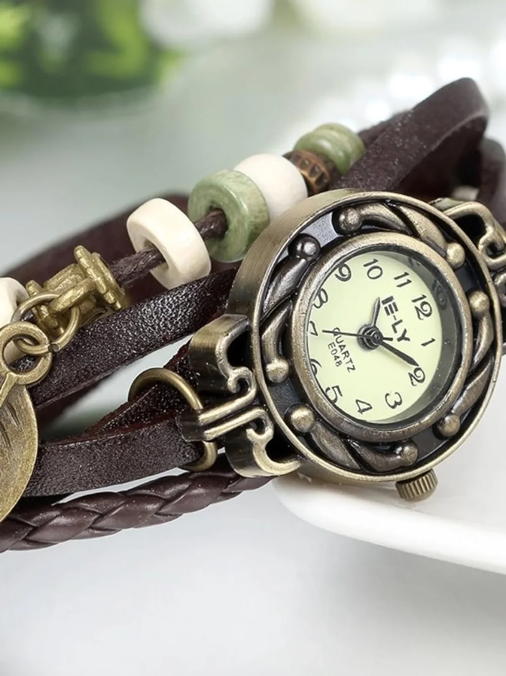 Anthropologie layered leather